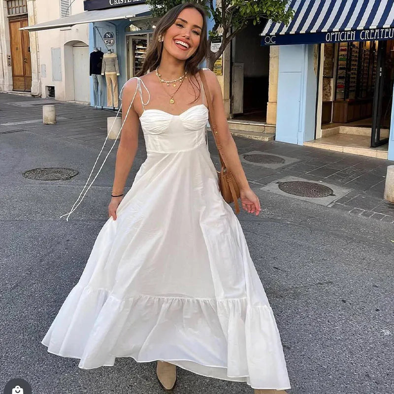 Vestido Retro com Alça Suspensórios